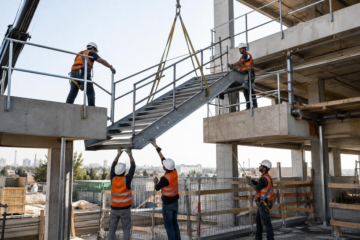 הדמיית השראה: התקנת מדרגות שיוצרו מראש