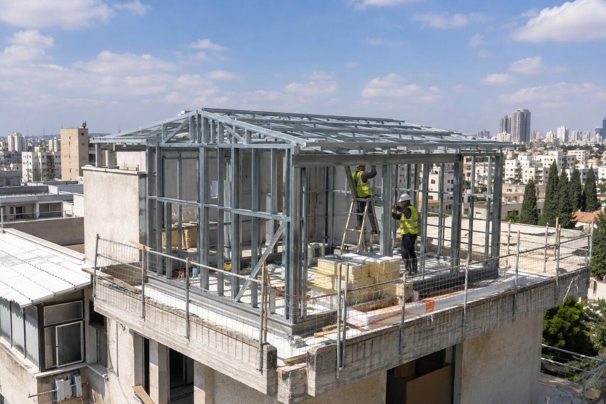 הדמיית השראה: שלד חדר על הגג